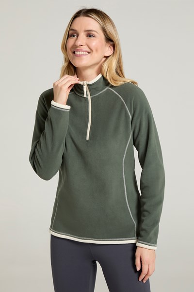 Montana Womens Half-Zip Fleece - Green