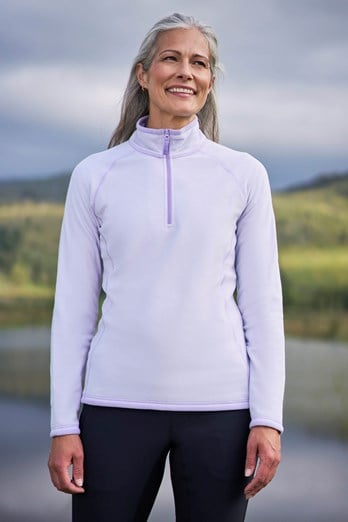 Montana Womens Half-Zip Fleece Purple