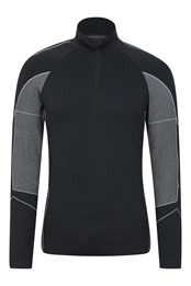 Quiver II Mens Seamless Base Layer Top Black