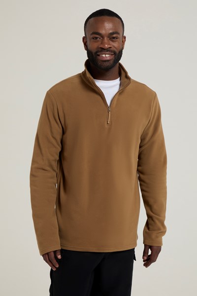 Camber II Mens Half-Zip Fleece - Beige