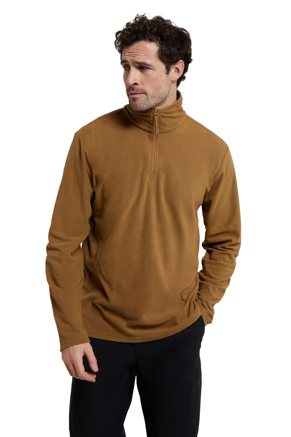 Mountain Warehouse Men's Camber Fleece Top Lightweight Breathable Casual Sweater