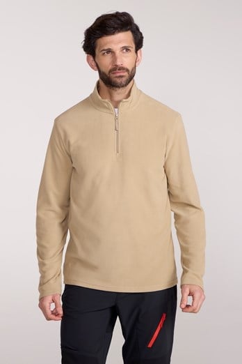 Camber II Mens Half-Zip Fleece Off White