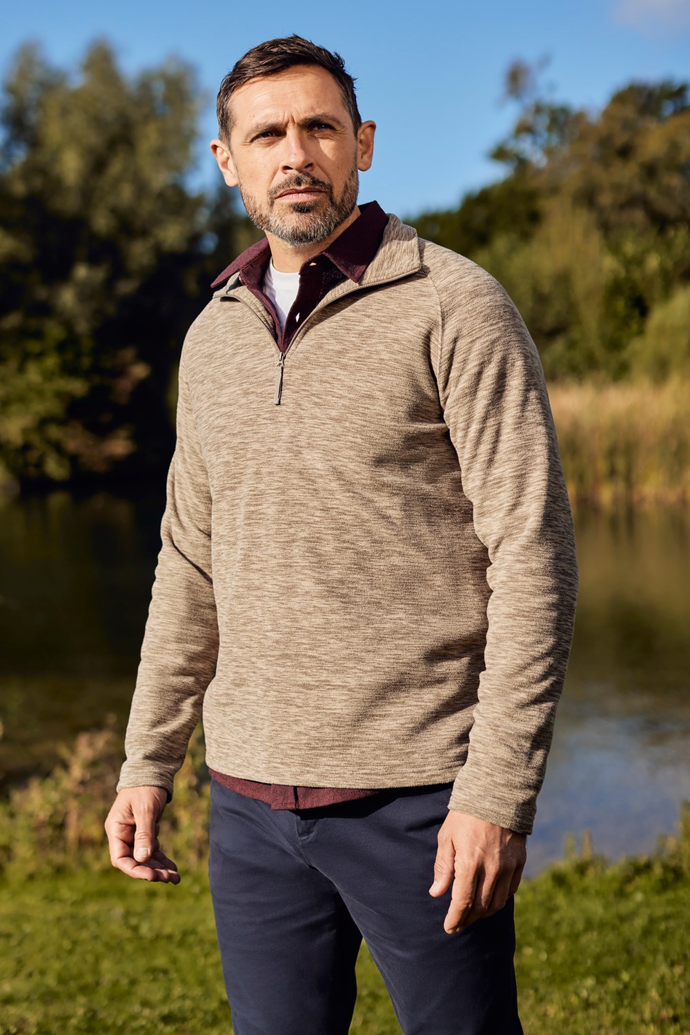 Mountain Warehouse Snowdon Men's Micro Fleece Warm Top Breathable
