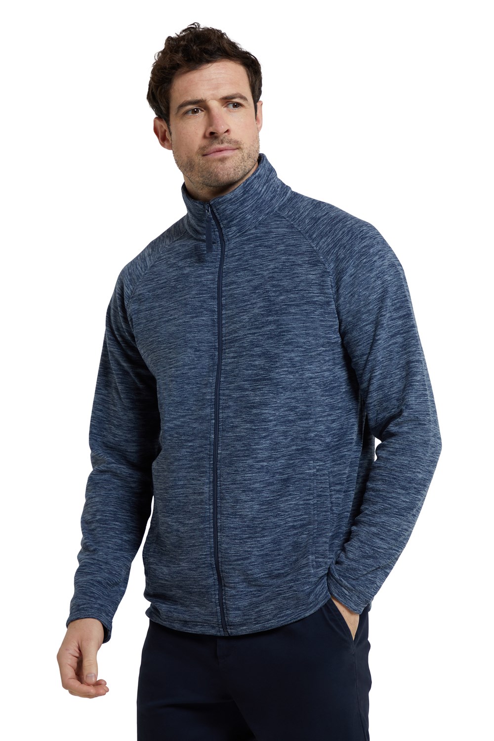 Mountain Warehouse Snowdon Men's Full Zip Fleece Jacket Soft Anti Pill Jumper - Picture 13 of 88