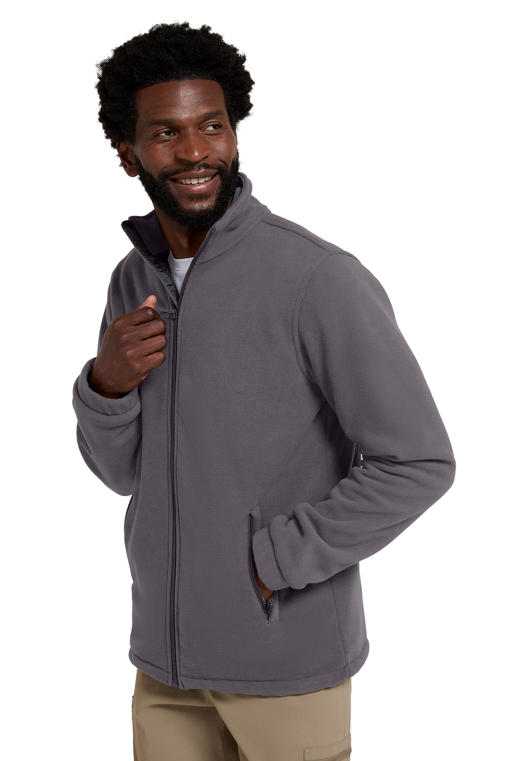Mountain Warehouse Bernard Men's Windproof Fleece Jacket High Neck Zip Up Jumper - Picture 22 of 33