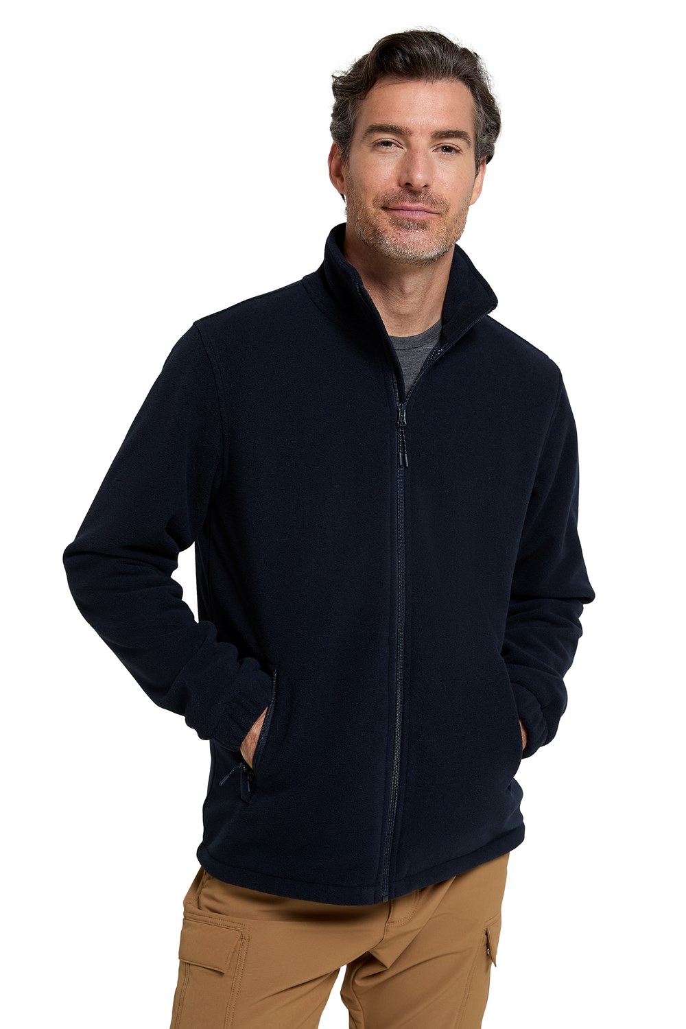 Mountain Warehouse Bernard Men's Windproof Fleece Jacket High Neck Zip Up Jumper - Picture 33 of 33