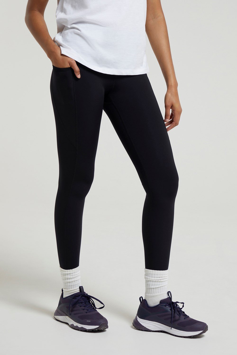 Mountain Warehouse Blackout Women's Leggings High Waisted Ladies Stretch Pants