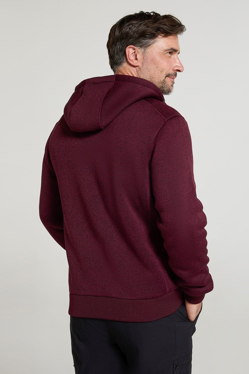 Mountain Warehouse Nevis Herren Hoodie mit Fellfutter weiches Fleece warm Sweatshirt - Bild 50 von 79