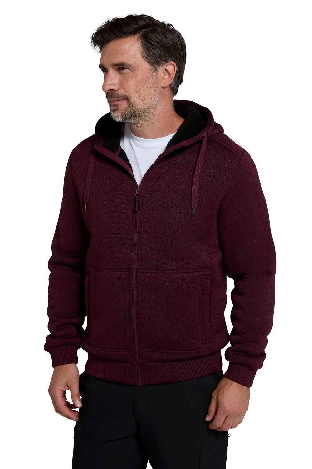 Mountain Warehouse Nevis Herren Hoodie mit Fellfutter weiches Fleece warm Sweatshirt - Bild 56 von 79