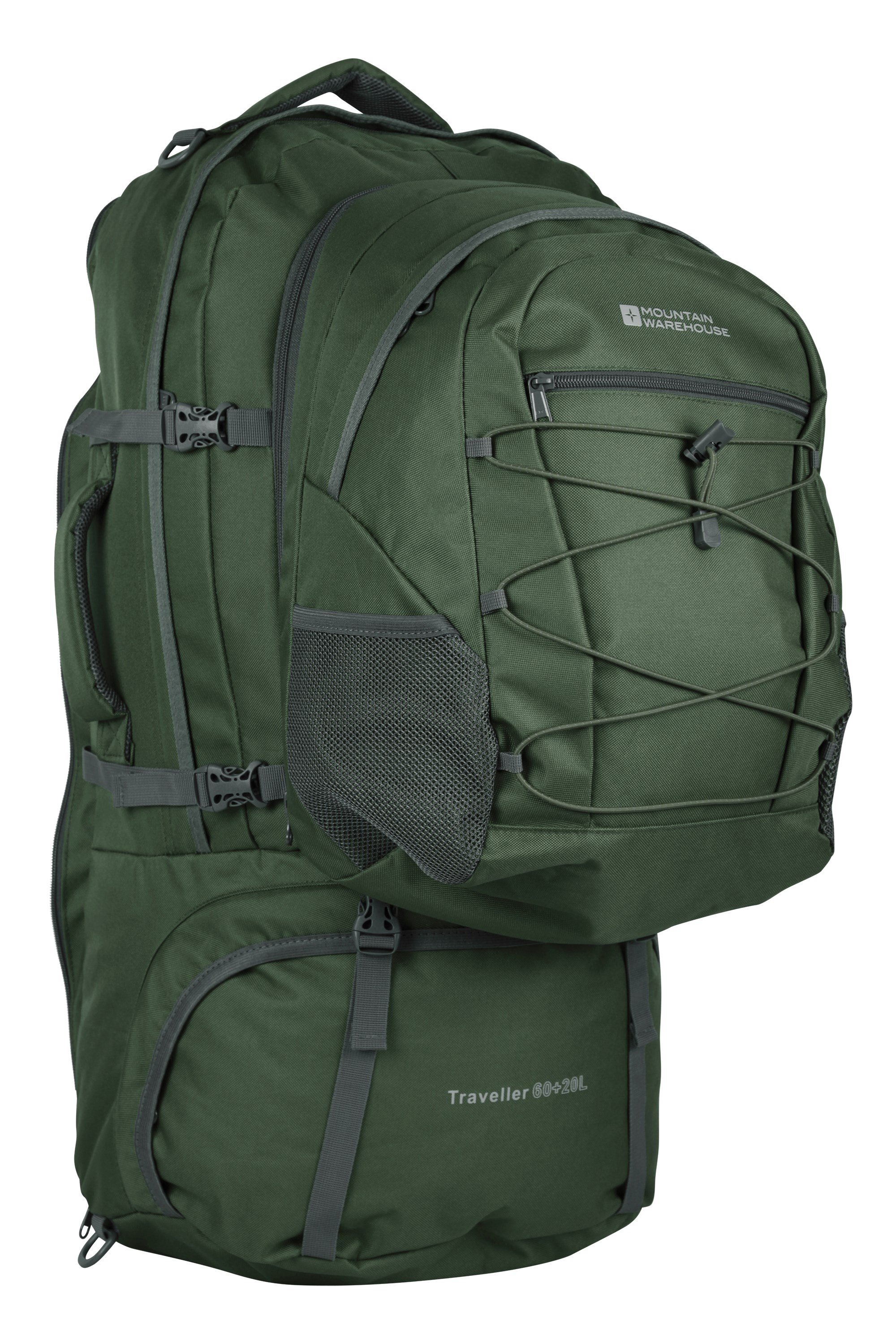 Mountain Warehouse Unisex Traveller 60 + 20L Rucksack Durable Sports Backpack - Picture 25 of 59