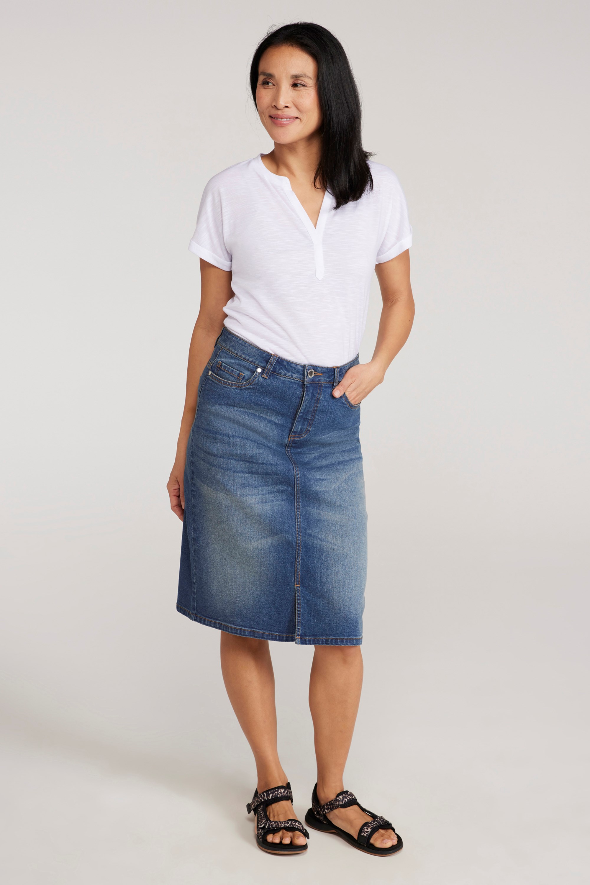 スカート AVANDRESS Pinch Long Denim Skirt 2COL AD43SK52 Designer fashion, Seoul-fully created | W Concept