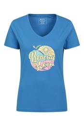 Beachy Keen Womens Printed T-Shirt Bright Blue