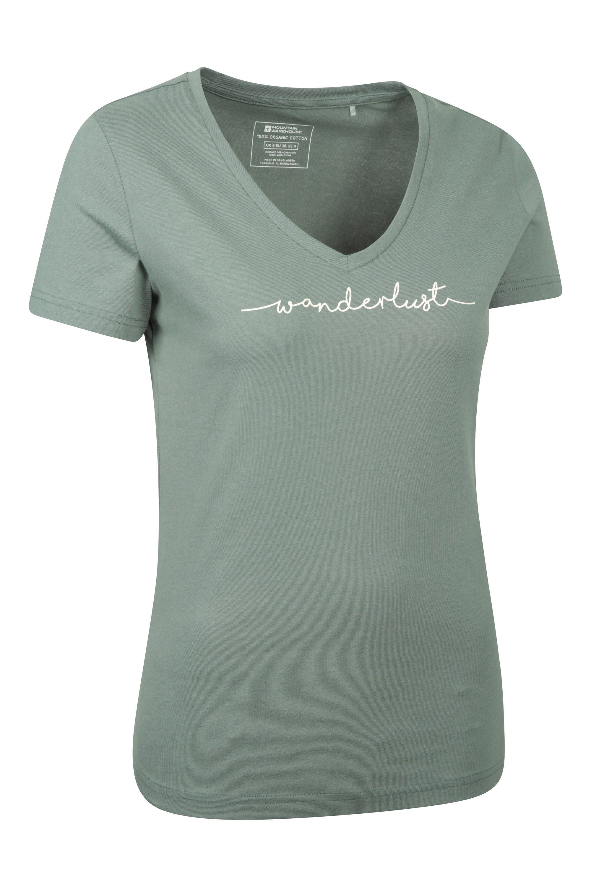 Wanderlust Womens Organic V-Neck T-Shirt