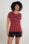 053432 PRINTED WANDERLUST REGULAR FIT V-NECK SS TEE