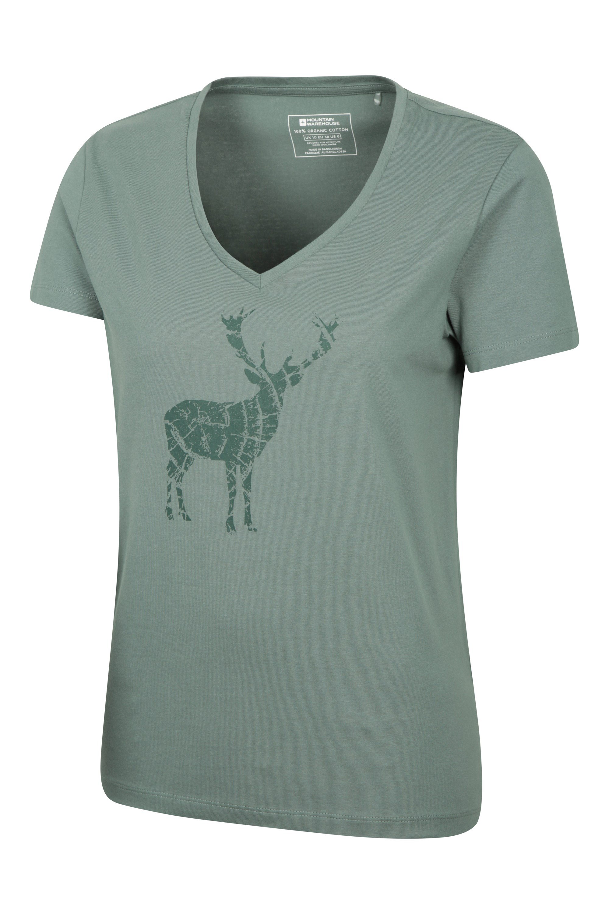 Stag Womens Loose Fit Organic T-Shirt