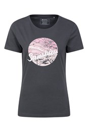 Blue Skies Womens Organic T-Shirt Charcoal