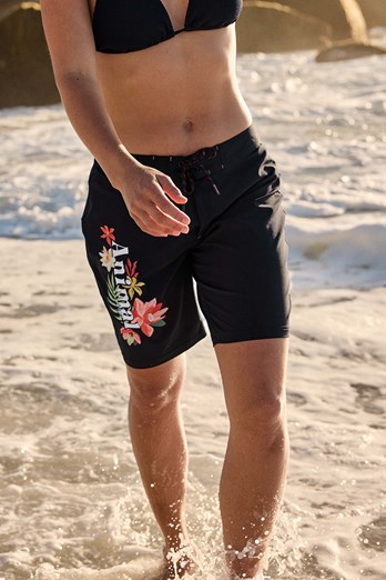 Nora Womens Classic Boardshorts Black