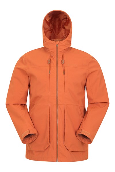 Route Mens Waterproof Jacket - Orange