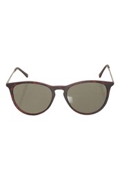 Womens Fine Frame Tortoise Sunglasses Brown