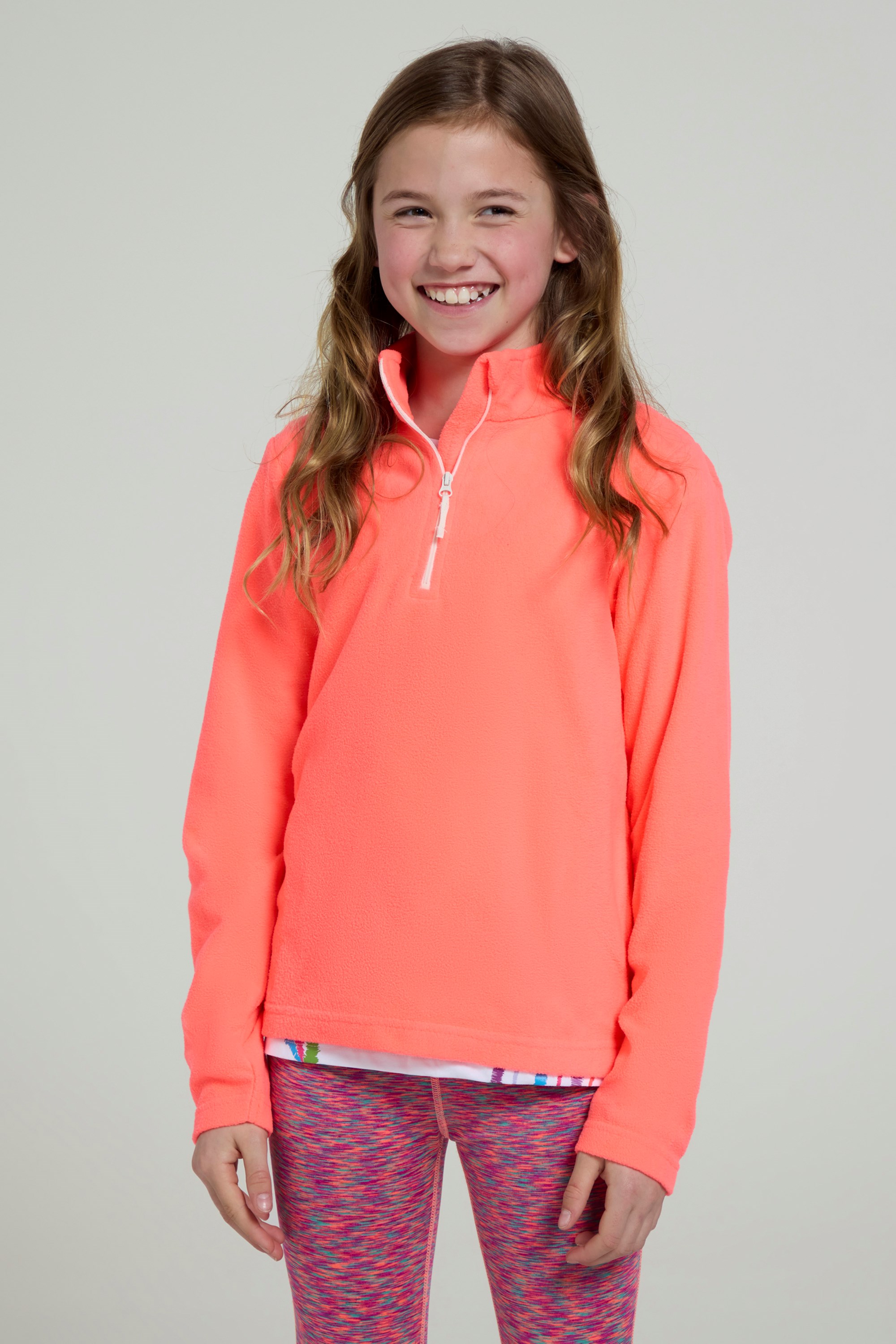 Camber II Kids Half-Zip Fleece - Coral