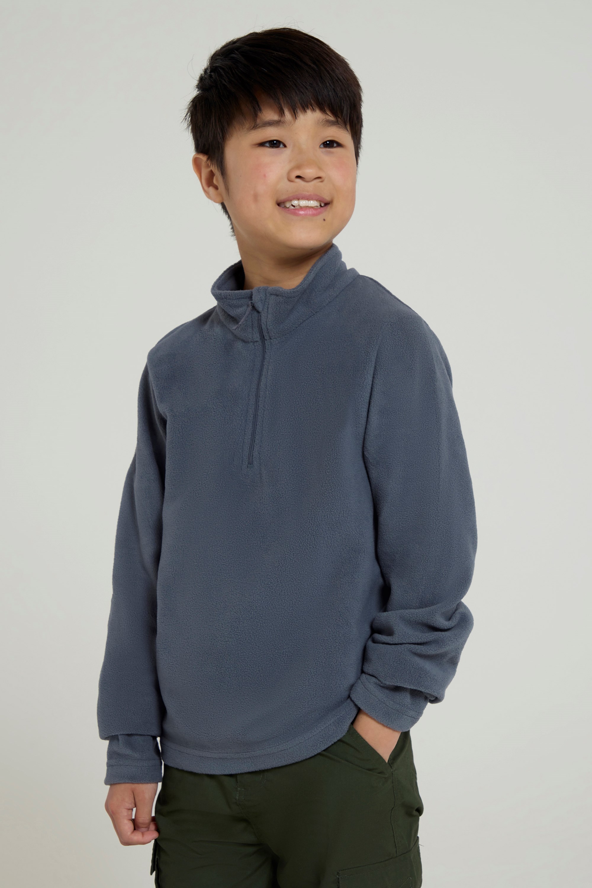 Camber II Kids Half-Zip Fleece - Grey