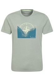 T-Shirt Biologique Homme Compass Vert