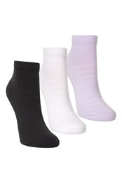 Womens Arch Support Trainer Sock 3-Pack Black