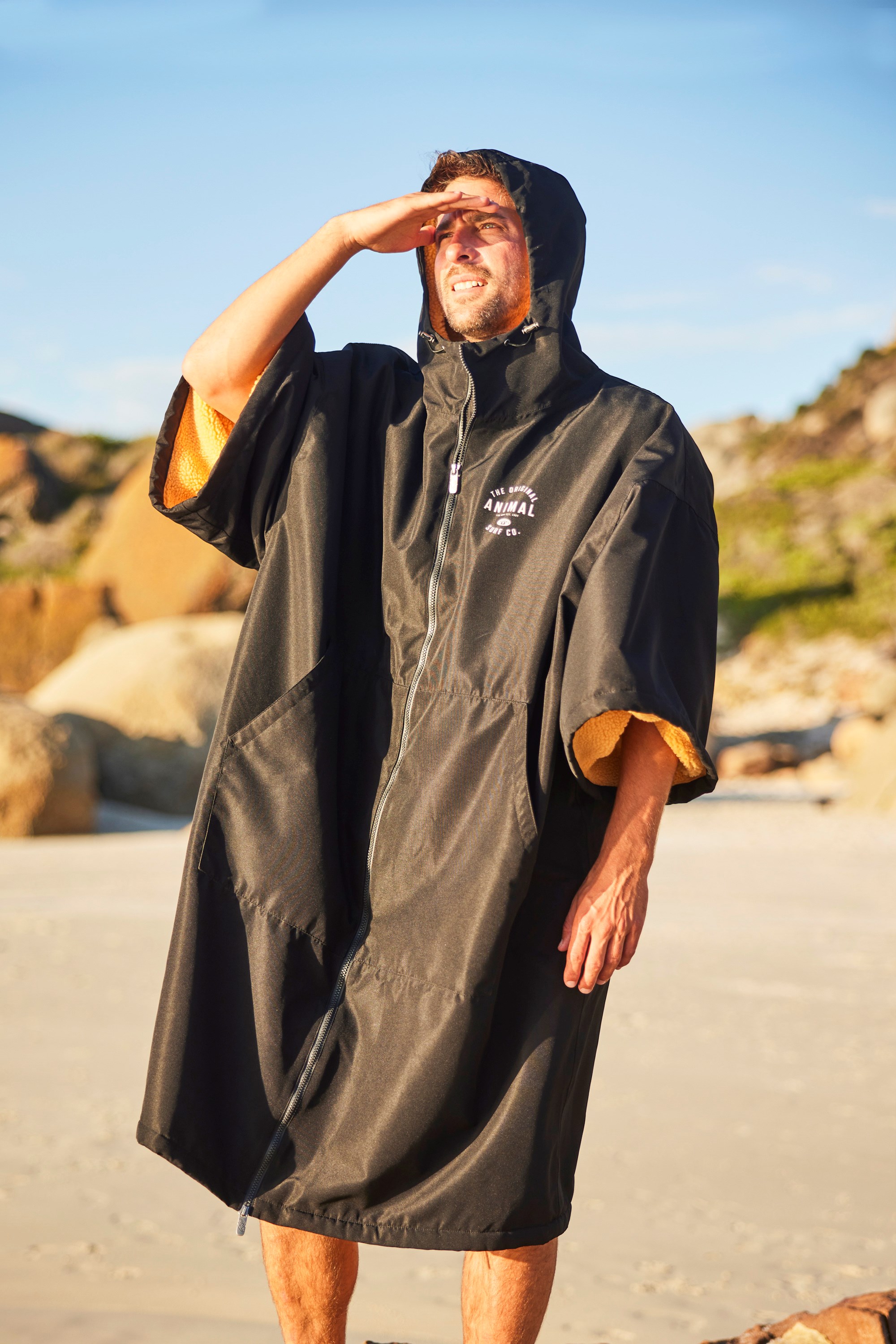 Misty Mens Recycled Waterproof Beach Parka - Navy