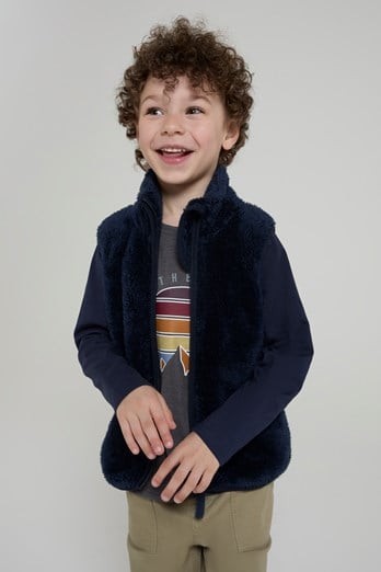 Teddy Kids Fleece Vest Navy
