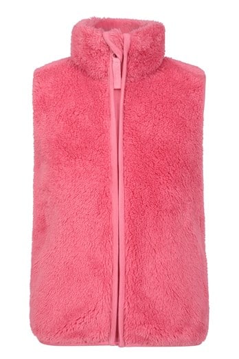 Teddy Kids Fleece Gilet Pink