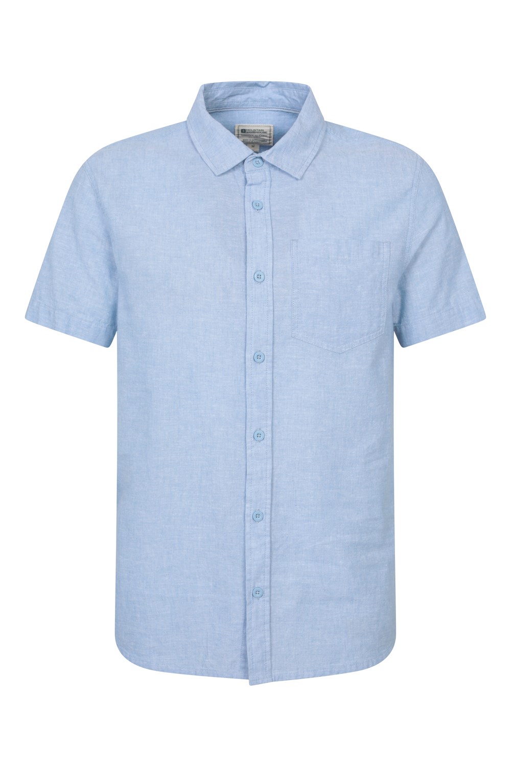 Mountain Warehouse Men's Lowe Shirt Short Sleeve Top Cotton Linen Formal Wear - Picture 17 of 52