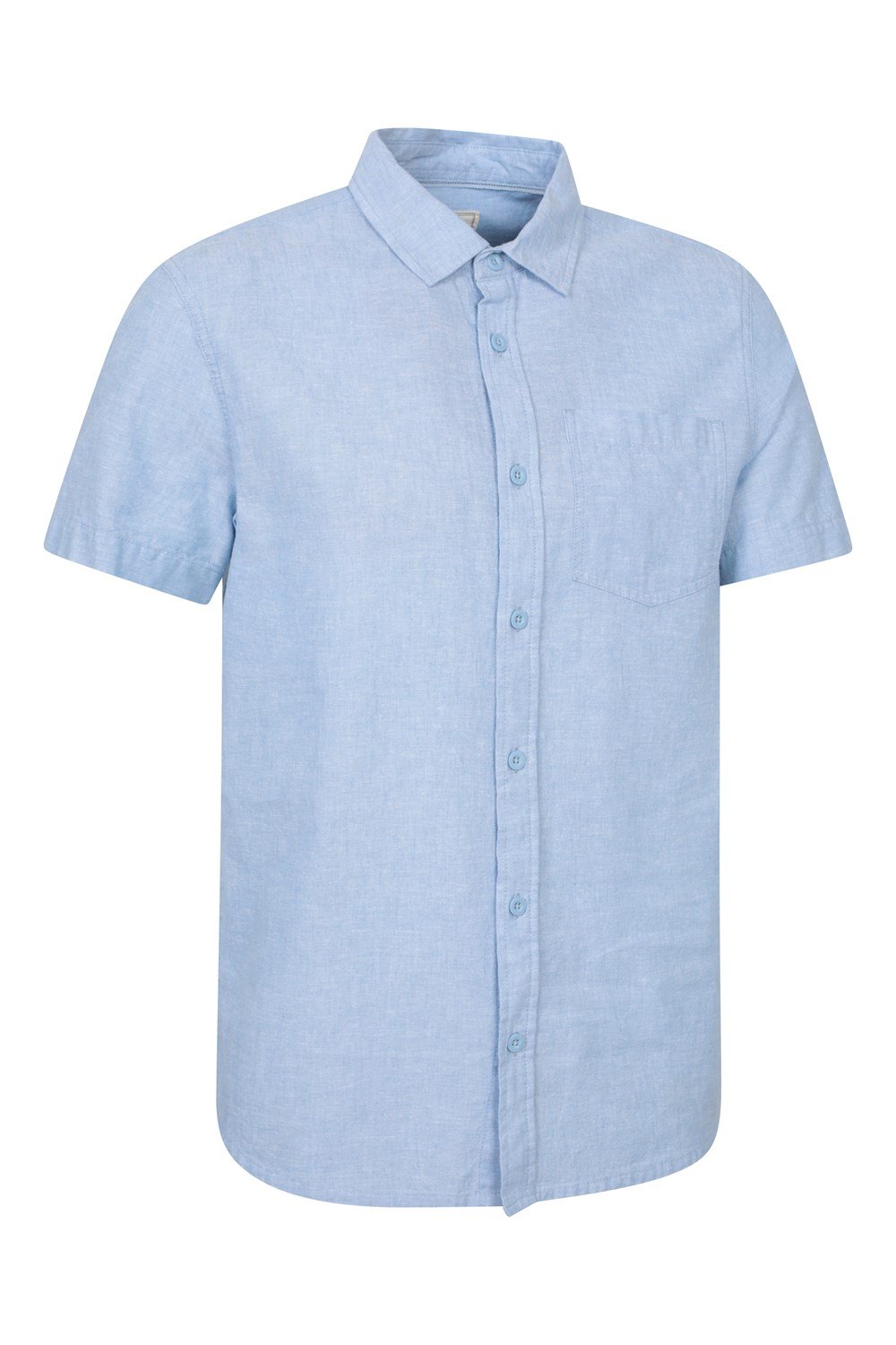 Mountain Warehouse Men's Lowe Shirt Short Sleeve Top Cotton Linen Formal Wear - Picture 18 of 52