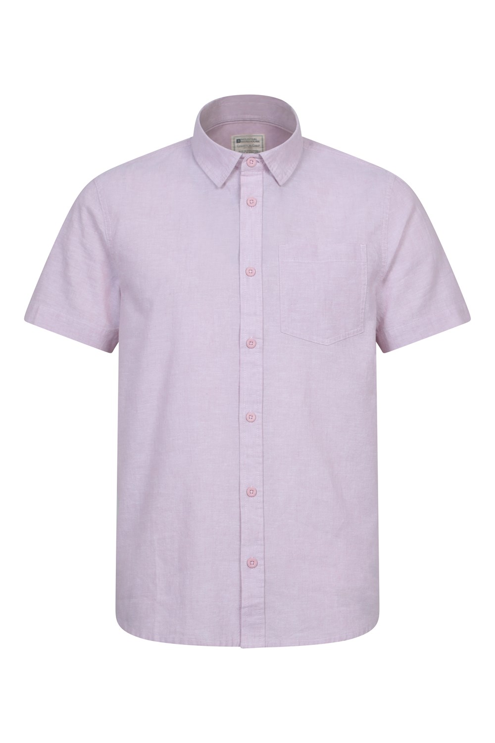 Mountain Warehouse Men's Lowe Shirt Short Sleeve Top Cotton Linen Formal Wear - Picture 25 of 52