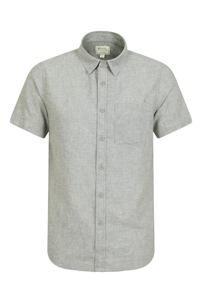 Lowe Mens Cotton-Linen Shirt - Green