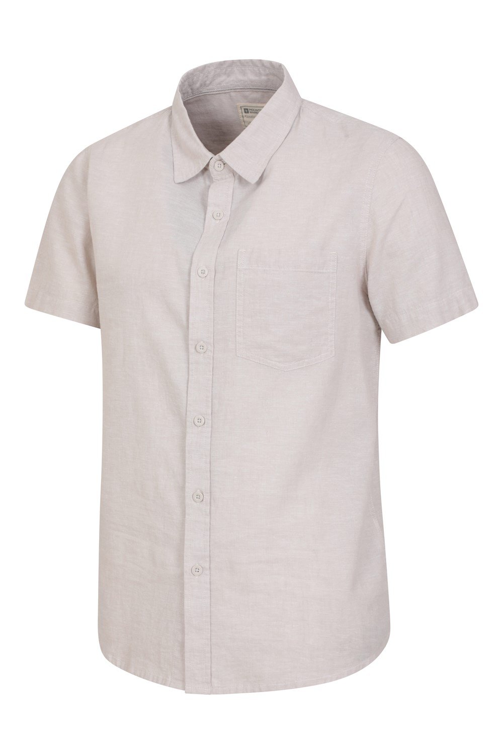 Mountain Warehouse Men's Lowe Shirt Short Sleeve Top Cotton Linen Formal Wear - Picture 50 of 52