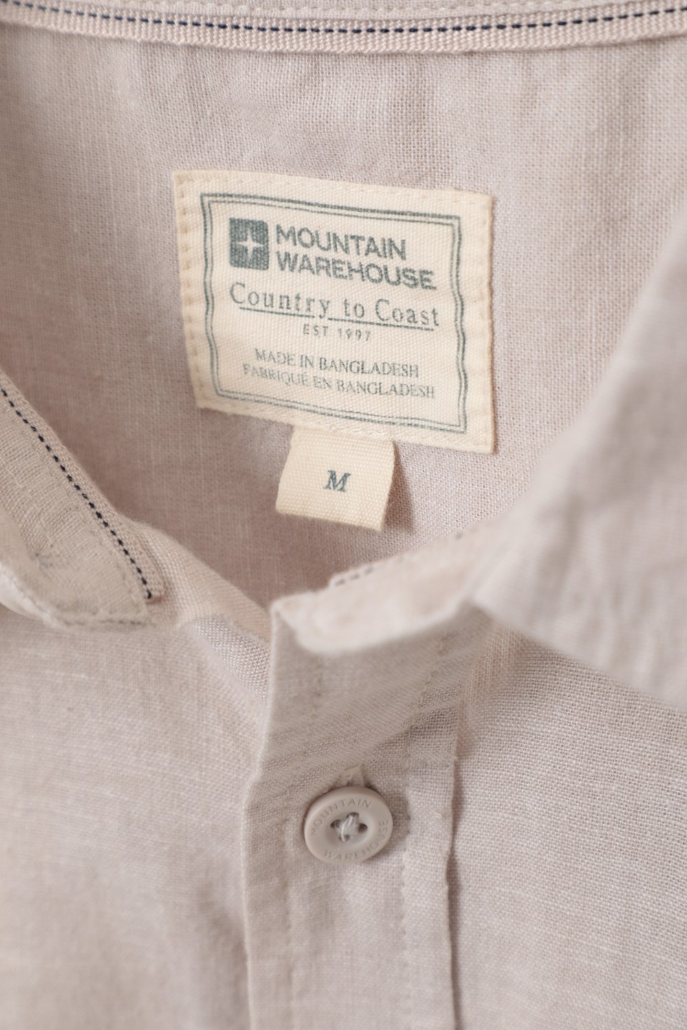 Mountain Warehouse Men's Lowe Shirt Short Sleeve Top Cotton Linen Formal Wear - Picture 52 of 52