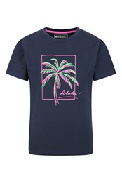 Palm Tree Kids Organic T-Shirt Navy