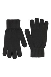 Mens Everyday Knitted Gloves Black