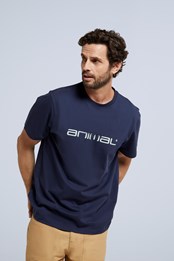 Tee-Shirt Décontracté Biologique Homme Leon Bleu Marine