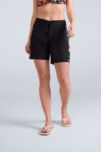 Lenora Womens Printed Boardshorts Black
