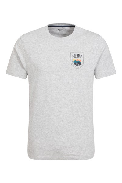 Crest Mountain Mens Organic T-Shirt - Grey