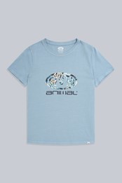 Carina Womens Organic Graphic T-Shirt Blue
