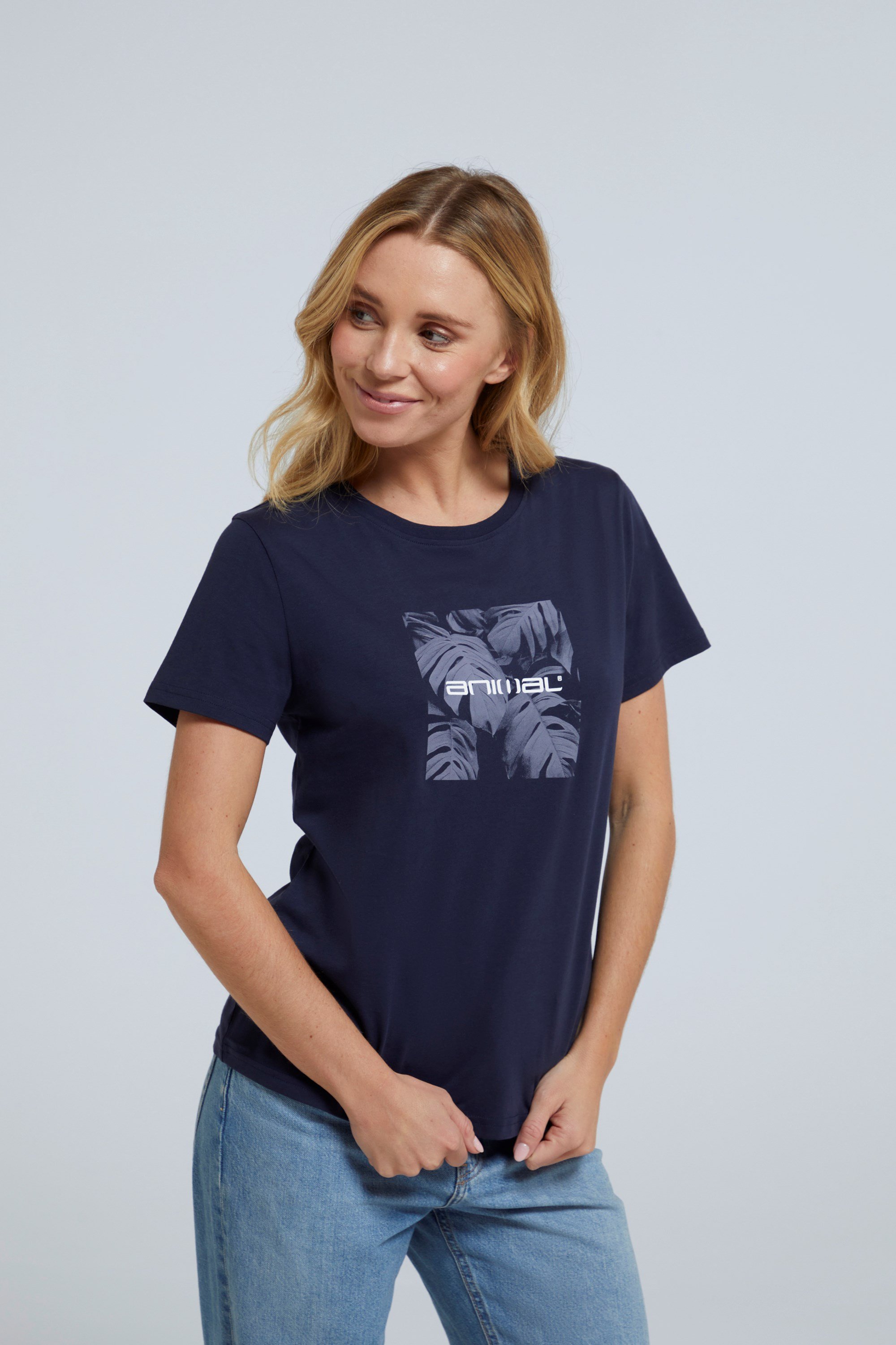 Carina Womens Organic Graphic T-Shirt - Navy