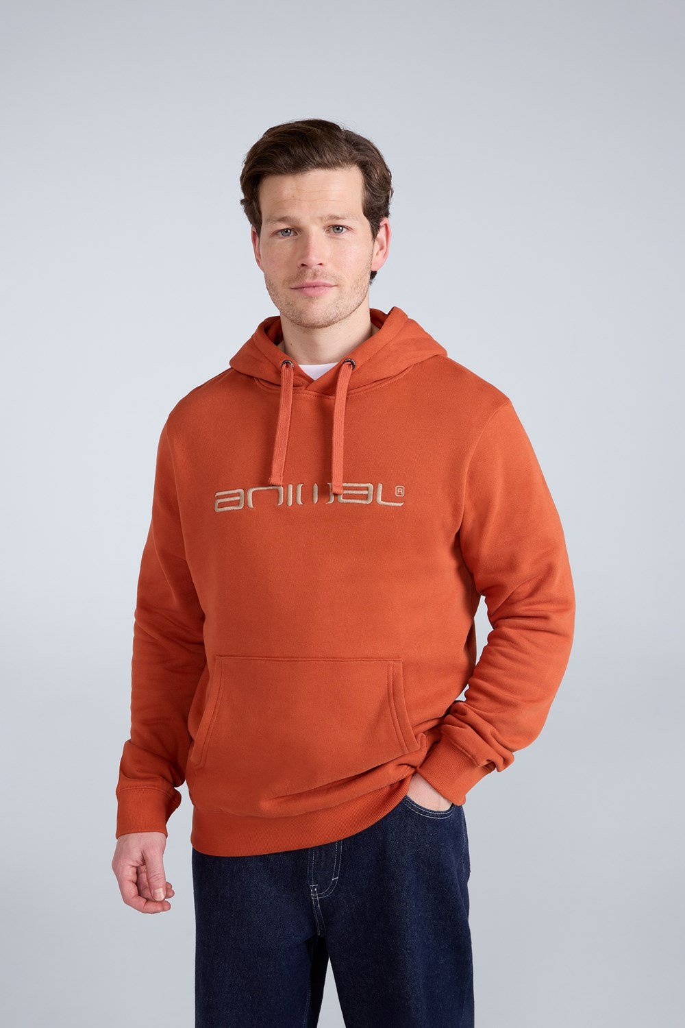 Animal Mens Driver Logo Hoodie Male Casual Relaxed Fit Cotton Sweatshirt