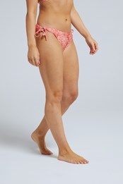 Iona braguita de bikini de material reciclado con nudo lateral para mujer Rosa Coral