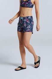 Aurora pantalón corto de baño mini estampado para mujer Azul Marino