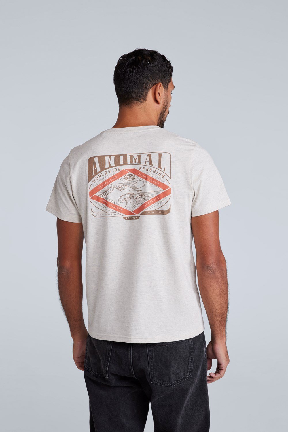 Animal Mens Jacob T-Shirt Cotton Relaxed Fit Short Sleeve Shirt Casual - Picture 111 of 236