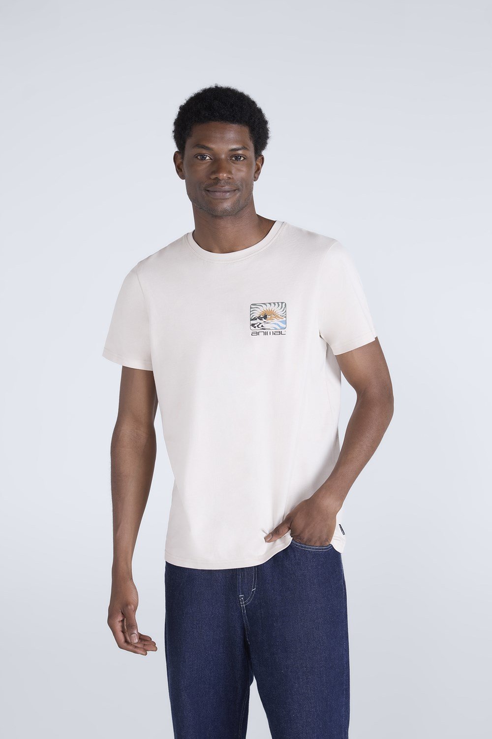 Animal Mens Jacob T-Shirt Cotton Relaxed Fit Short Sleeve Shirt Casual - Picture 150 of 236