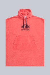 Poncho Biologique Femme Anna Rose Corail
