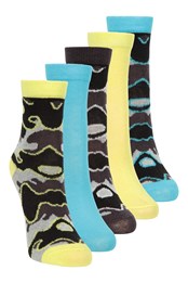 Kids Patterned Socks 5-Pack Mixed